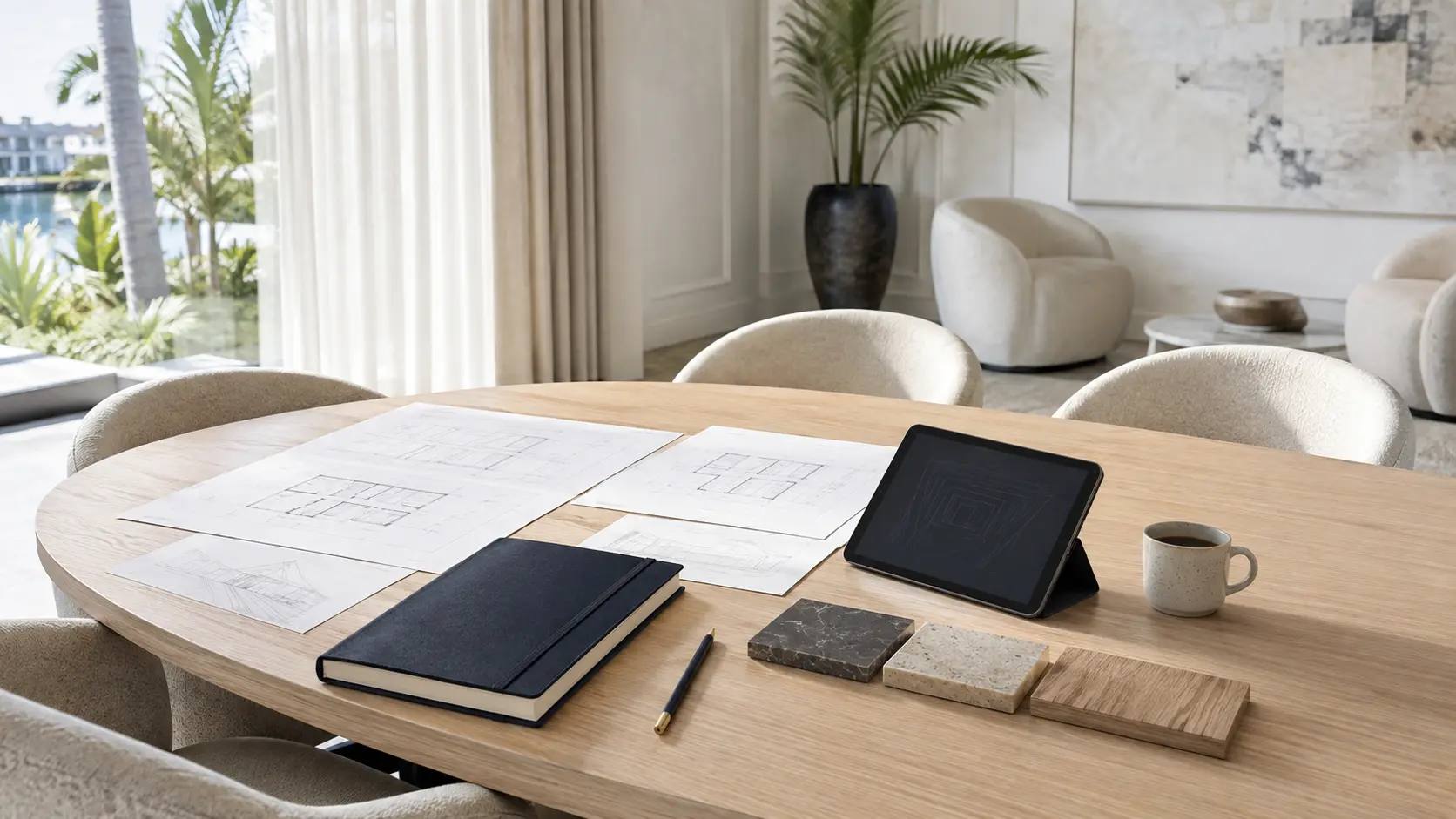 Organized residential design consultation table